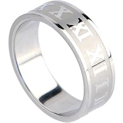 Surgical Steel ROMAN NUMERAL Ring