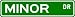 MINOR Street Name Sign ~ Family Lastname Sign ~ Gameroom, Basement, Garage Sign