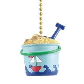 Beach Sand Bucket Shovel Ceiling Fan Pull Chain by Clementine