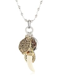 Lucky Brand Beaded Safari Charm Necklace, 24.25"