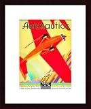 Aeronautics: May, 1930 by Flying Magazine 8.00X10.00 Framed with Black Wood Frame