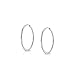 Thin Simple Minimalist Round Shaped Endless Continuous Tube Hoop Earrings For Women Teens .925 Sterling Silver .5 Inch Diameter
