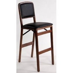 Folding Bar Stool - Black - Set of 2 (Black) (41 1 4H x 16W x 20 1 4D) by Stacks and Stacks