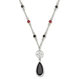 Houston Rockets Necklace - Black W/ Red Crystals & Team Logo