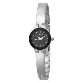 Caravelle by Bulova Ladies 43L70 Bangle Bracelet Black Dial Watch