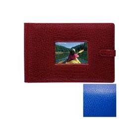 RODEO BLUE latch close pebble grain leather 4-on-a-page window #177 album by Raika - 4x6