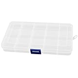 uxcell ストレージボックス　パーツボックス　176x102X22mm　クリア　プラスチック　32×30×18mm