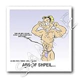Londons Times Health and Vanity Trends Cartoons - Abs Of Shpeil - Iron on Heat Transfers