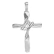 14K White Gold Diamond Cross Pendant