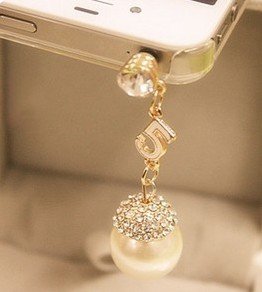 MinisDesign Crystal Pearl Earphone Jack / Dust Plug for Apple Iphone 4, 4s MinisDesign Packing