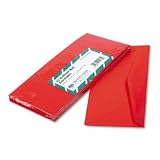 Regular Colored Envelopes, #10, Red, 4-1/8 x 9-1/2, 25/Pack QUA11134