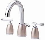 Danze D303054CSN Sonora Mini-widespread Lavatory Faucet, Chrome and Satin Nickel