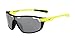 Nike Grey with Silver Flash Lens Road Machine Sunglasses, Matte Black/Volt
