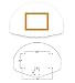 First Team 36x 54 Fan-Shaped Aluminum Backboard