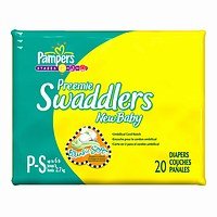 Pampers Swaddlers Diapers Preemie New Baby, up to 6 lbs 20 ea