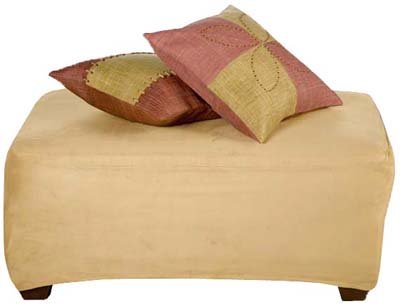 Ottoman Slipcover Large - Heavy Suede - Camel