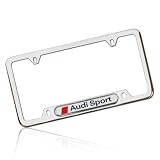 Audi Sport Polished Stainless Steel License Frame, Official Licensed by Audi