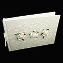 Personalised Handmade Paper 3 Cream Rose Wedding Guest Books - Free UK Delivery!