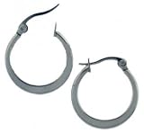 Jewelry Earrings 316L Stainless Steel Hoops WIDTH=16-mm Hypo-allergenic