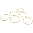 6 Cuff Bracelet Gold Plated Beading Bangle Bead Jewelry