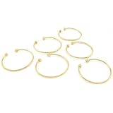 6 Cuff Bracelet Gold Plated Beading Bangle Bead Jewelry
