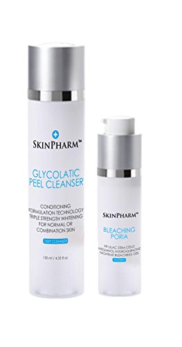 SkinPharm Glycolactic Micro-Peel Cleanser 120ml & HQ Concentrated Bleaching Poria 30ml