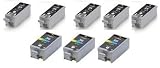 D@J Canon Pixma iP100 Compatible Set of 8 Ink Cartridges: 5 Black PGI-35, 3 Color CLI-36 PIXMA iP100 PIXMA mini 260PIXMA mini320