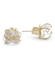 Melissa Joy Manning "New Elements" 14k Gold Herkimer Diamond Earrings