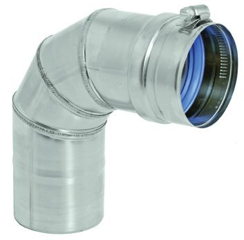 DuraVent FSELB9022 Stainless Steel AL29-4C 90 Degree Elbow for 22 Inch FasNSeal Vent Pipe From the FasNSeal Series
