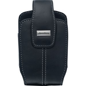RIM Blackberry 8700 8700c 8700g 8703e Lambskin Leather Holster Case with Swivel Belt Clip (Black) - Hdw-11939-001