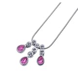 Oliver Weber 8808 Rhodium Plated Metal Swarovski Rose Crystal Ladies Pendant & Chain