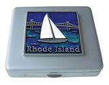 Rhode Island Sailboat Large Mirror Pill Box