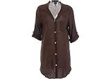 Wear Abouts Button Front Gauze Cover Up