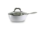 blinQ 3.0 Quart Glass-Covered Chef's Pan Simply White