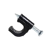 Buy 100 Pack Black Plastic Coax Cable Clips RG6 1 Nail