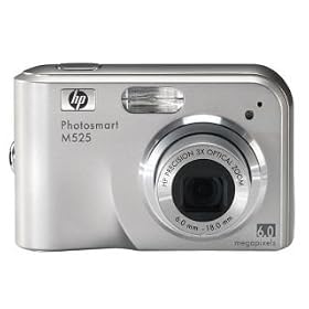 HP PhotoSmart M525 - Digital camera - 6.0 Mpix - optical zoom: 3 x - supported memory: SD