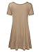 LA BASIC Women's A-Line Ruffled Hem Panel Dress - Made In U.S.A. (S-3XL/11 Colors)
