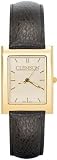 Clemson Tigers Mens Gold Elite Leather Strap Watch