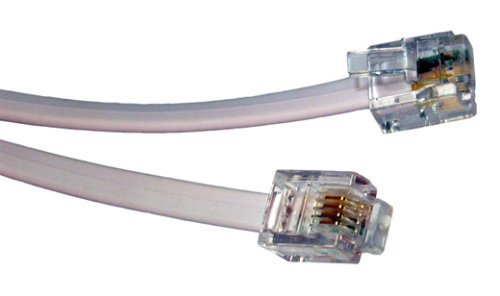 Max Value Câble ADSL, fiche RJ11 vers fiche RJ11, 10 m, Blanc (Import Royaume Uni)