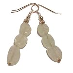 Aquamarine Earrings 01 Dangle Oval Blue Green Crystal Healing Gemstone 2