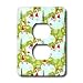 Lee Hiller Designs Holidays Christmas - Retro 60s Ice Skating Christmas Elves Lime Green and Pale Bl