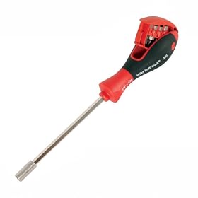 Wiha 38026 Standard Magnetic Driver with 8 Bits In The Handle, Slotted, Phillips and Square Bit Flip Set