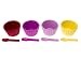 Dessert bowls set melamine pink assorted