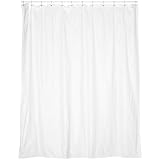 Carnation Home Fashions 72-Inch Wide by 78-Inch Long Vinyl Shower Curtain Liner, White by 