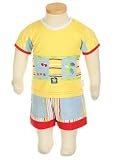 Bebini Sea Theme Multi Stripe Shorts Set