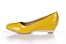VogueZone009 Womens Closed Pointed Toe Low Heel Wedges PU Soft Material Solid Pumps