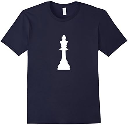 Men's Chess King Shirt - King Chess Piece Medium Navy
