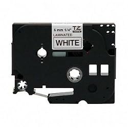 Brother TZ211 Laminated Tape Cartridge0.25" - 1 x Roll - Black, White