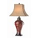 Hand Painted Table Lamp in Antique Red (Set of 2)