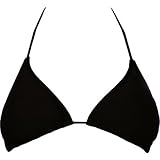 Volcom Simply Solid Triangle Girls Swimsuit Top Black